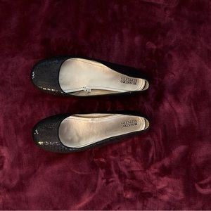 Mission Supply Co Black Sequin Flat Dress Shoes